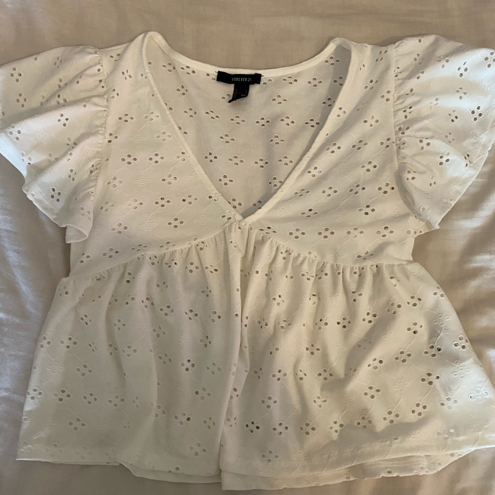 Eyelet Crop Top